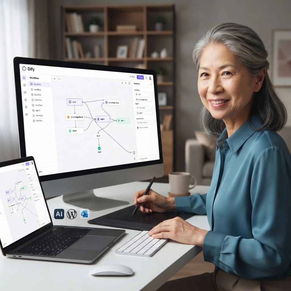 DifyでAIアプリ開発に取り組む代表・伊藤のイメージ